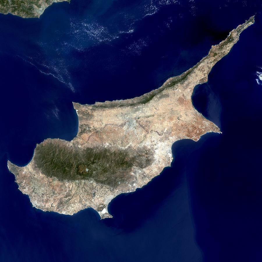 Chipre mapa satélite