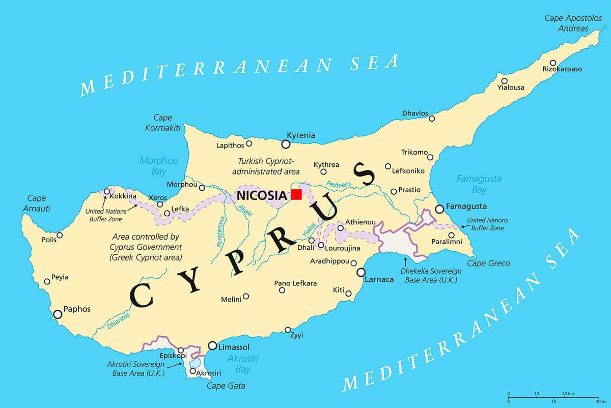 mapa de Chipre