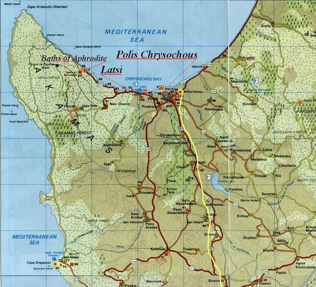 Mapa de latchi Chipre