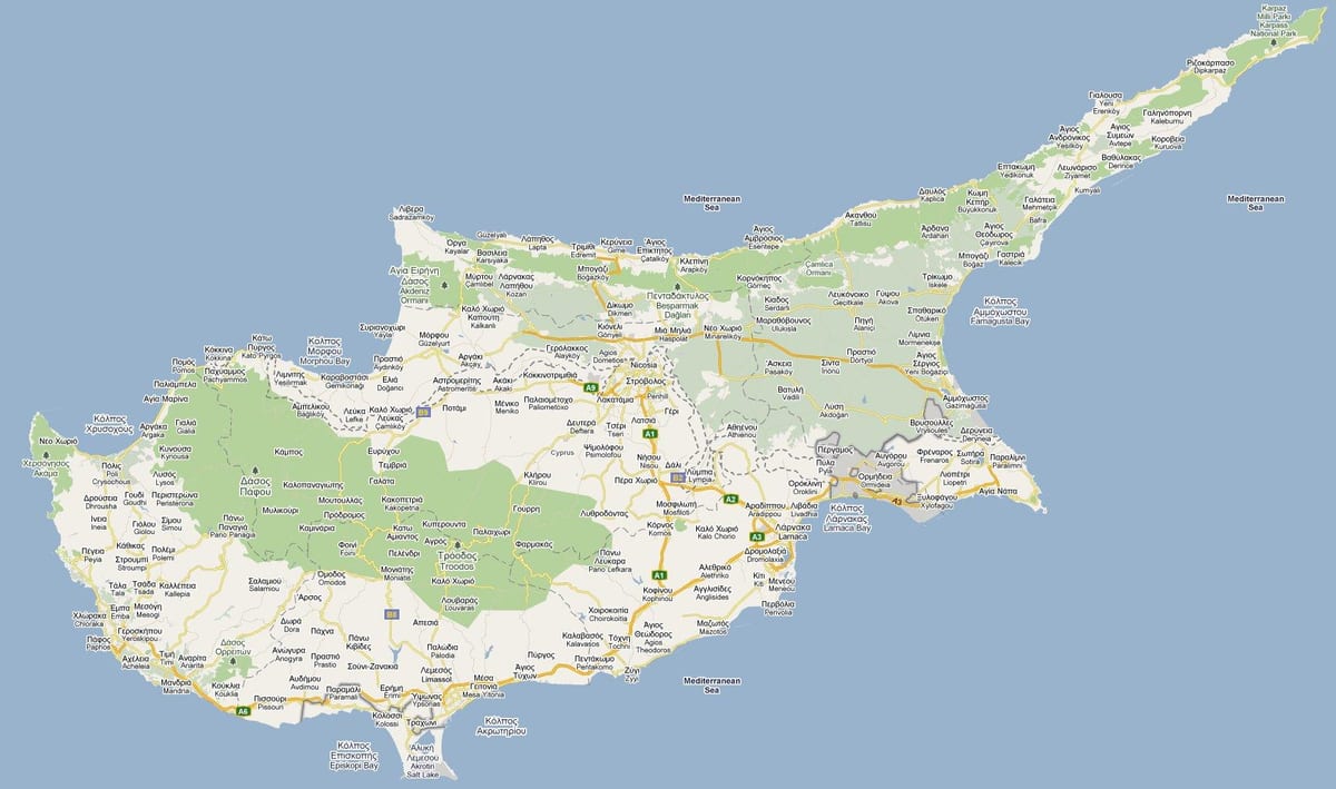 mapa de calle de peyia Chipre