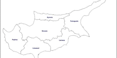 Mapa de Chipre esquema