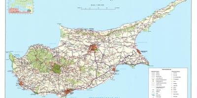 Mapa de Chipre turismo