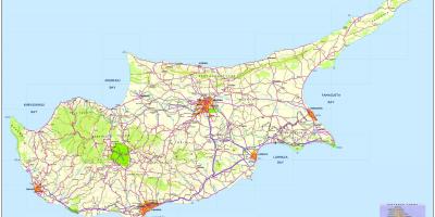 Un mapa de Chipre