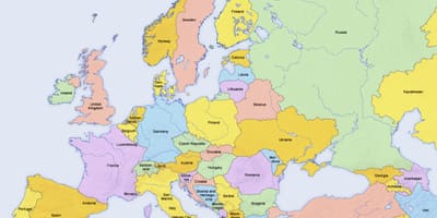 Mapa de Chipre y los países vecinos
