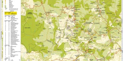 Mapa de montañas de troodos, Chipre