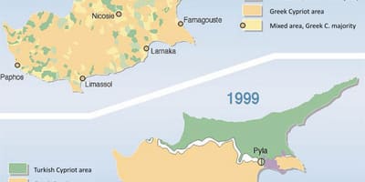 Mapa de turco de Chipre